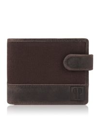 PAOLO PERUZZI - Portfel skórzany męski RFID brązowy Paolo Peruzzi T-03. Kolor: brązowy. Materiał: bawełna #1