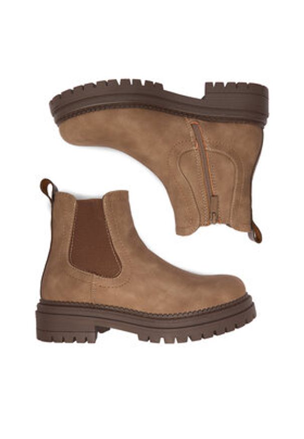 Clara Barson Botki CEO-WS5195-26 Beżowy. Kolor: beżowy. Materiał: materiał