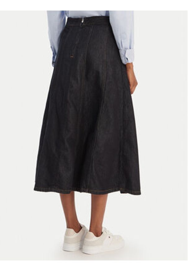 TOMMY HILFIGER - Tommy Hilfiger Spódnica jeansowa WW0WW47730 Granatowy Regular Fit. Kolor: niebieski. Materiał: bawełna