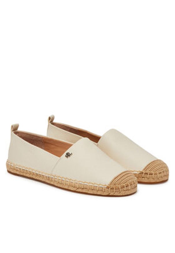 Lauren Ralph Lauren - LAUREN RALPH LAUREN Espadryle Cameryn IV 802905304003 Biały. Kolor: biały. Materiał: skóra