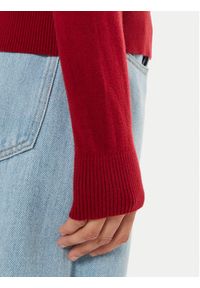 Tommy Jeans Sweter Essential DW0DW17254 Czerwony Regular Fit. Kolor: czerwony. Materiał: wiskoza, bawełna