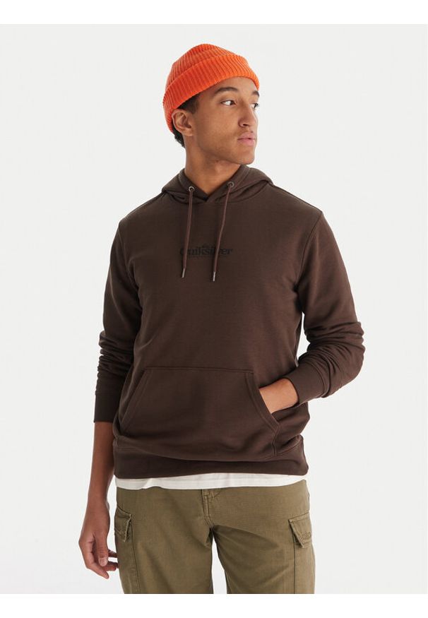 Quiksilver Bluza Screen Fleece Fineline EQYFT05136 Brązowy Regular Fit. Kolor: brązowy. Materiał: syntetyk