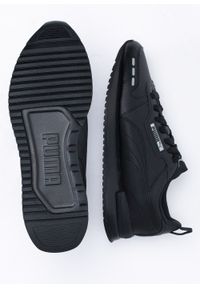 Sneakersy męskie czarne Puma R78 SL. Kolor: czarny. Materiał: materiał, skóra ekologiczna, guma #4