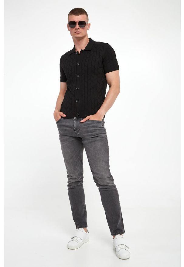 Polo męskie dzianinowe Kenoro JOOP!. Typ kołnierza: polo. Materiał: dzianina