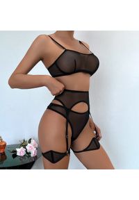 Intica - Zestaw bielizny z siateczki elegancki i trwały Shani. Kolor: żółty. Materiał: materiał #8