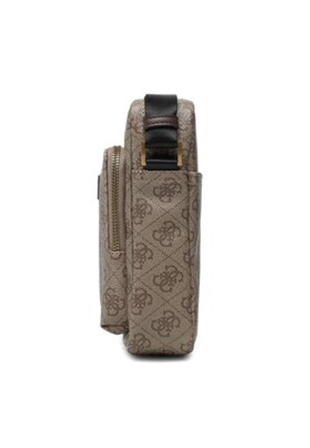Guess Saszetka Vezzola Smart HMEVZL P3163 Beżowy. Kolor: beżowy. Materiał: skóra