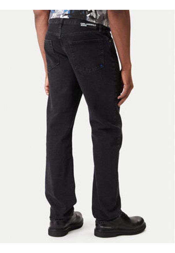 Karl Lagerfeld Jeans Jeansy B1M10039 Czarny Straight Fit. Kolor: czarny