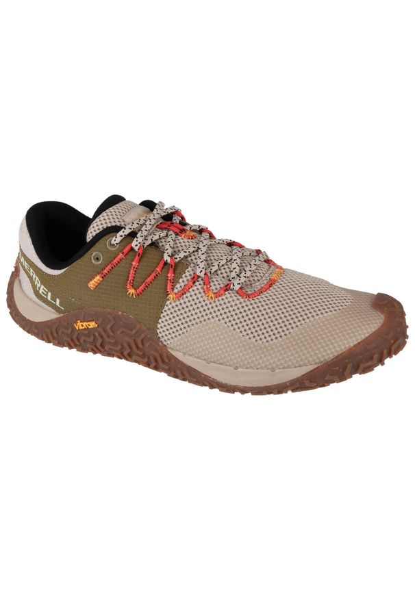 Buty do biegania męskie, Merrell Trail Glove 7. Kolor: beżowy. Materiał: guma, materiał, syntetyk, tkanina