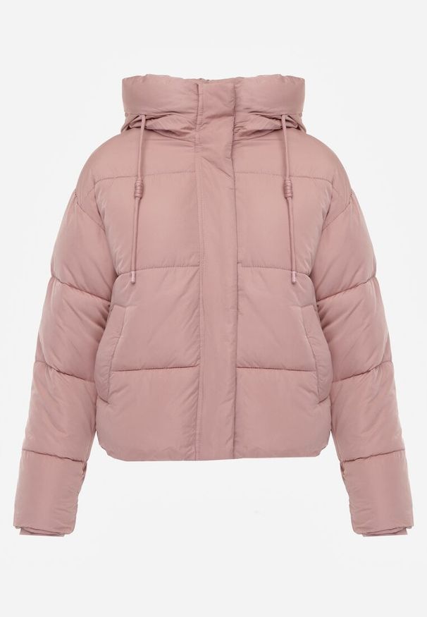 Renee - Różowa Kurtka Pikowana Puffer z Kapturem Mivvia. Typ kołnierza: kaptur. Kolor: różowy. Sezon: zima