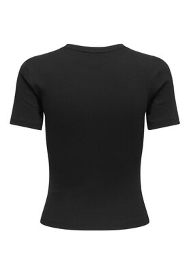 only - ONLY T-Shirt Femke 15369336 Czarny Slim Fit. Kolor: czarny. Materiał: bawełna
