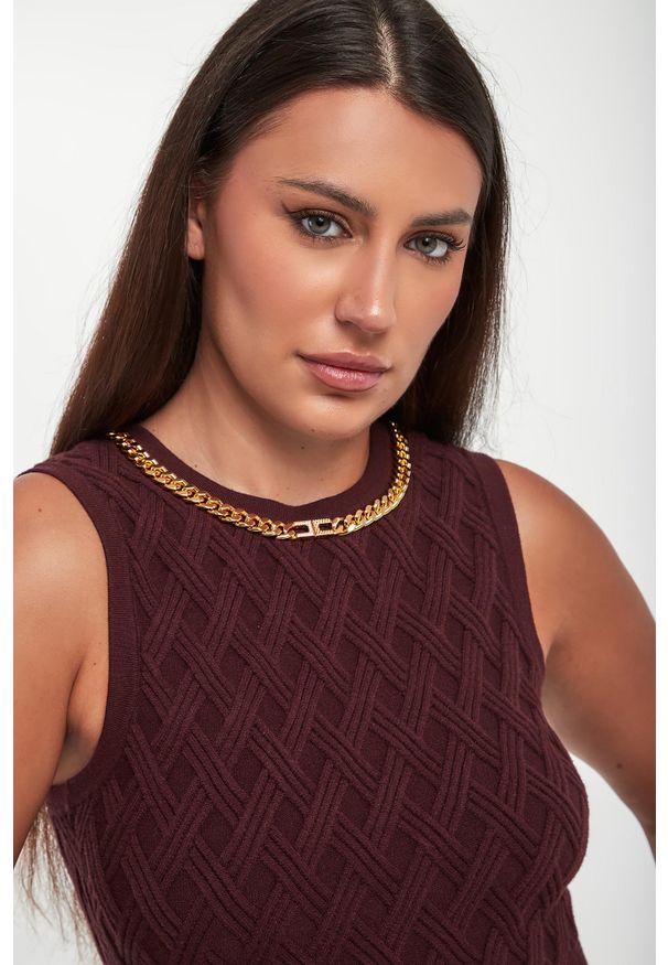 Elisabetta Franchi - Top damski z łańcuchem ELISABETTA FRANCHI