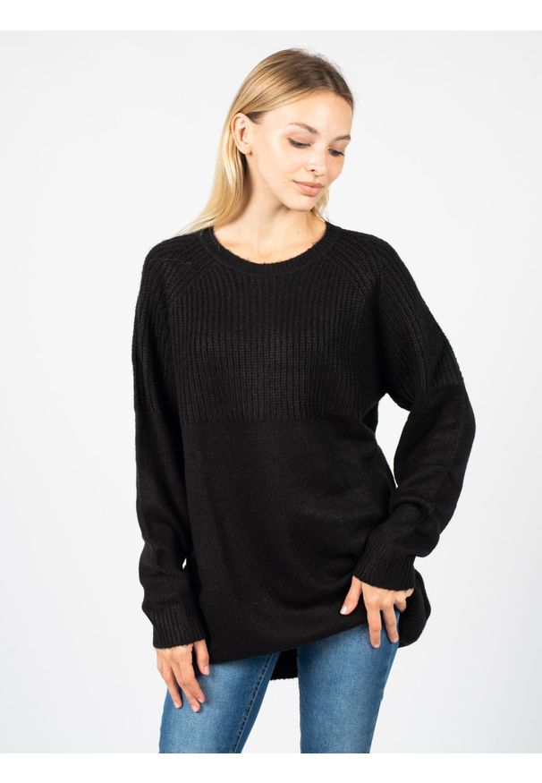 Silvian Heach Sweter Mondee | PGA22132 | Kobieta | Czarny. Kolor: czarny. Materiał: nylon, akryl. Wzór: ze splotem