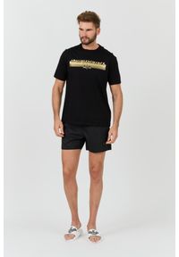Armani Exchange - ARMANI EXCHANGE Czarny t-shirt Short-sleeved. Kolor: czarny