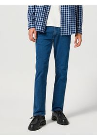 Wrangler - WRANGLER MĘSKIE SPODNIE JEANSOWE GREENSBORO BLUE GREY 112355018