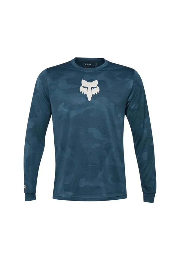 FOX - Bluza rowerowa męska Fox Ranger Tru Dri LS Jersey. Kolor: niebieski. Materiał: jersey