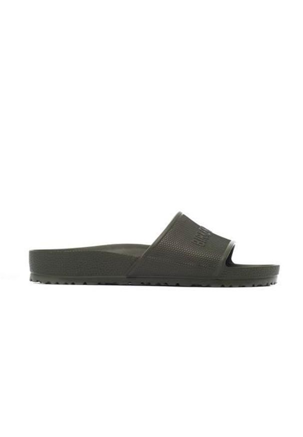 Klapki męskie Birkenstock Barbados Eva. Zapięcie: bez zapięcia. Kolor: czarny. Materiał: syntetyk, materiał. Szerokość cholewki: normalna. Sport: turystyka piesza