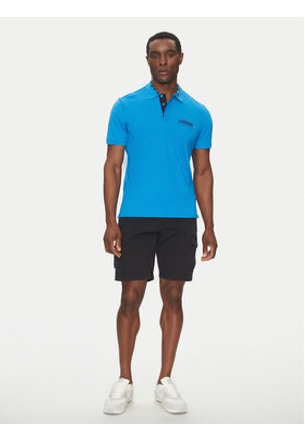 Napapijri Polo E-Amundsen NP0A4IN9 Niebieski Regular Fit. Typ kołnierza: polo. Kolor: niebieski. Materiał: bawełna