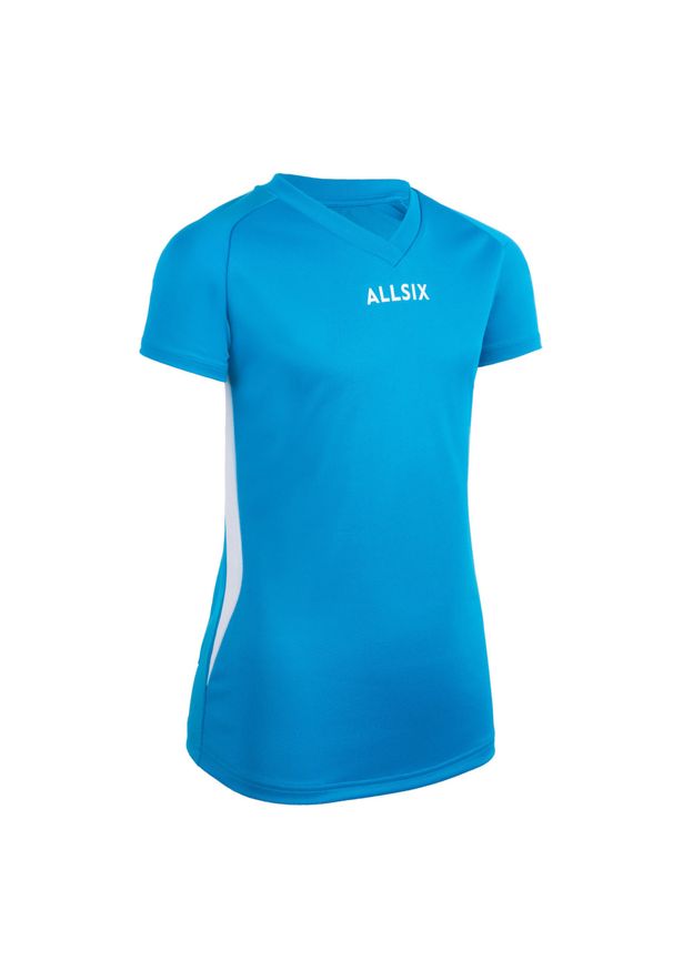 ALLSIX - Koszulka siatkarska dla dziewczynek Allsix V100 niebieska. Kolor: niebieski. Materiał: materiał, poliester
