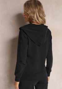 Renee - Czarna Rozsuwana Bluza z Kapturem Lecua. Typ kołnierza: kaptur. Kolor: czarny. Styl: klasyczny