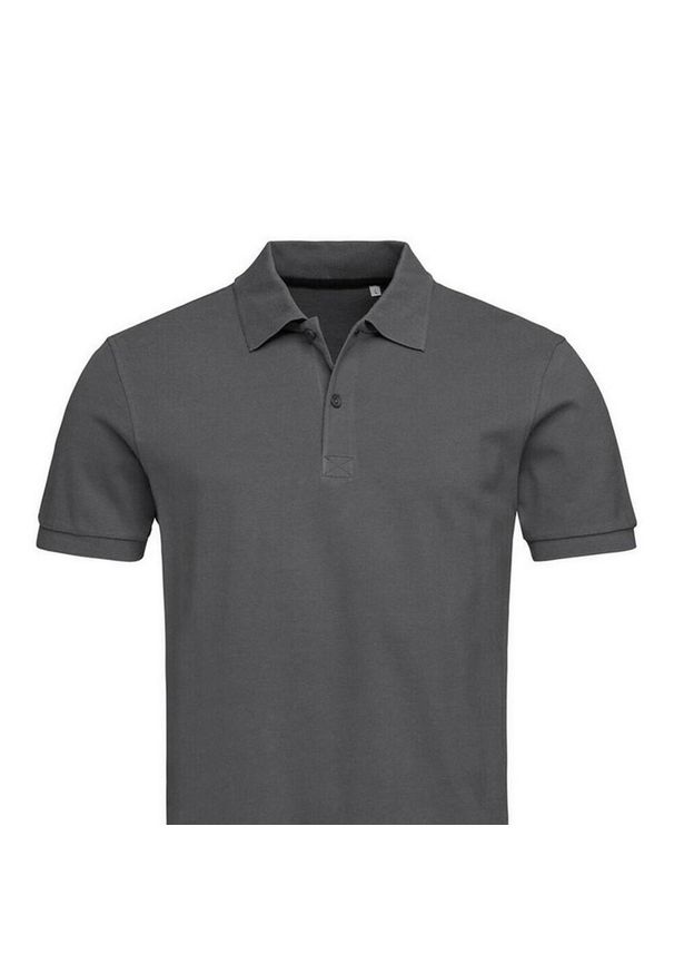 Stedman - Męska Koszulka Polo Henry. Typ kołnierza: polo. Kolor: szary