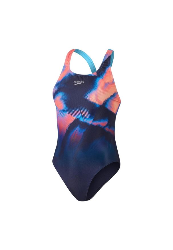 Strój kąpielowy jednoczęściowy damski na basen Speedo Digital. Kolor: czerwony, niebieski, wielokolorowy