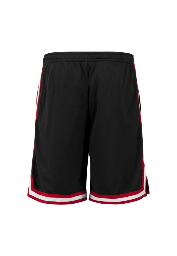 Urban Classics - Shorty Męskie Siatka Paski. Kolor: czarny, biały, czerwony, wielokolorowy. Wzór: paski. Sport: turystyka piesza