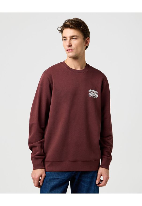 Wrangler - MESKA BLUZA WRANGLER AMERICANA CREW DECADENT CHOCOLATE 112371680