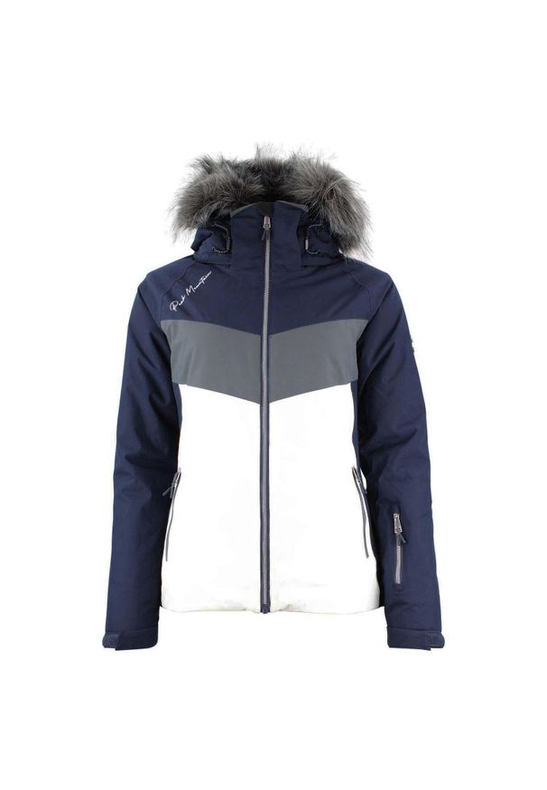 PEAK MOUNTAIN - Damska kurtka narciarska Peak Mountain. Kolor: niebieski, szary, wielokolorowy. Sezon: zima. Sport: narciarstwo