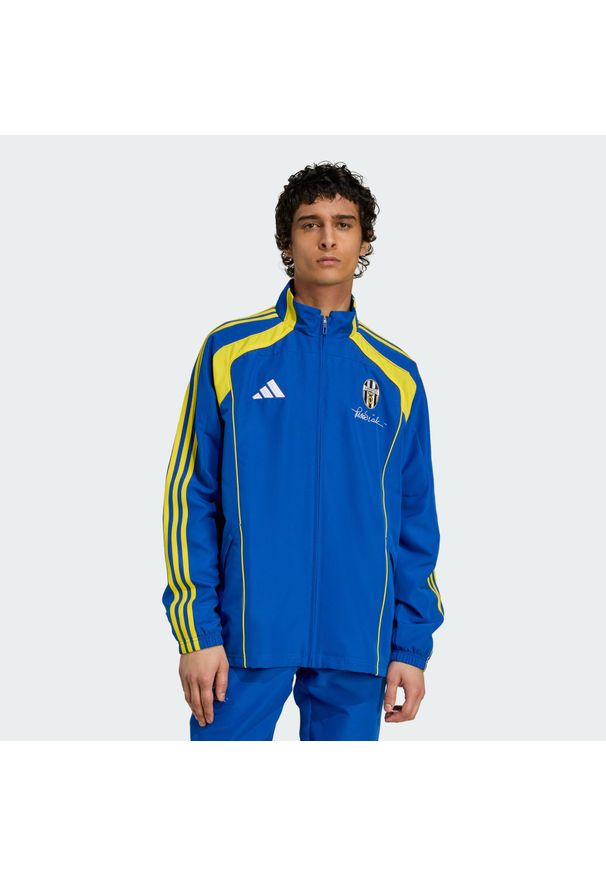 Adidas - Bluza dresowa Juventus Vialli Pack. Kolor: niebieski. Materiał: dresówka. Sport: piłka nożna