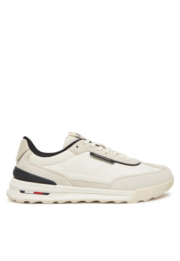 TOMMY HILFIGER - Tommy Hilfiger Sneakersy Retro Runner Nylon Mix FM0FM05523 Écru. Materiał: zamsz, skóra