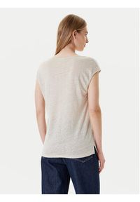 United Colors of Benetton - United Colors Of Benetton T-Shirt 37UJE16B1 Beżowy Regular Fit. Kolor: beżowy. Materiał: len