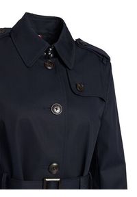 TOMMY HILFIGER - Tommy Hilfiger Trencz Heritage Single WW0WW24966 Granatowy Regular Fit. Kolor: niebieski. Materiał: bawełna