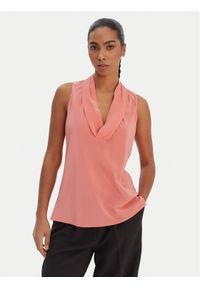 BOSS Bluzka Bolaru 50553717 Różowy Regular Fit. Kolor: różowy. Materiał: jedwab #1