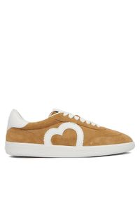 Love Moschino - LOVE MOSCHINO Sneakersy JA15112G1OIG0104 Beżowy. Kolor: beżowy. Materiał: skóra, zamsz #1