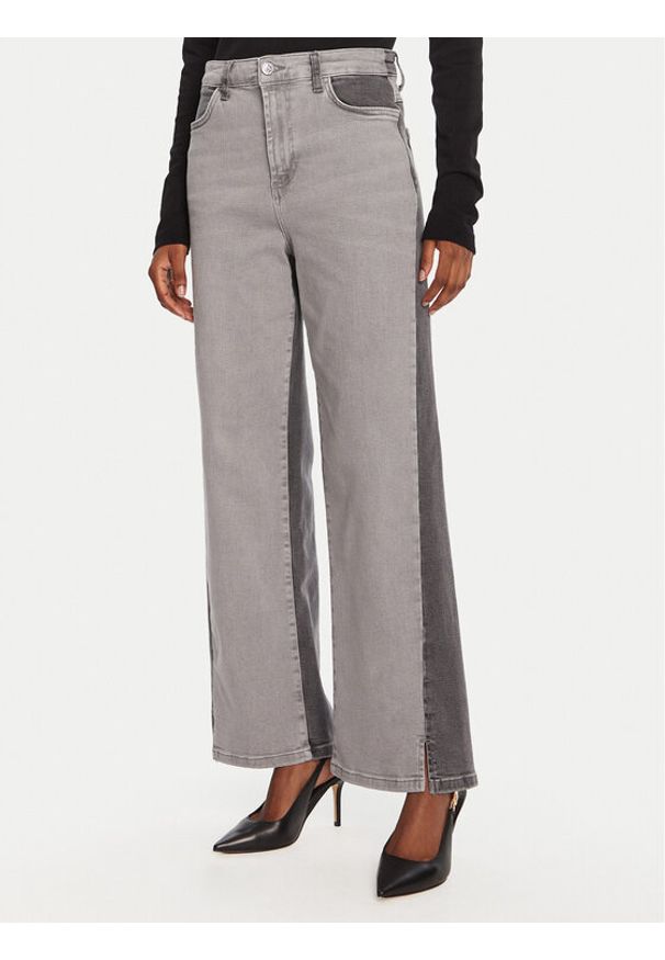 LOLA CASADEMUNT Jeansy LF2514015 Szary Wide Leg. Kolor: szary