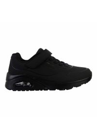skechers - Buty do chodzenia dla dzieci Skechers Uno Air Blitz. Okazja: na co dzień. Zapięcie: rzepy. Kolor: czarny. Materiał: syntetyk, materiał. Szerokość cholewki: normalna. Model: Skechers Sport. Sport: turystyka piesza