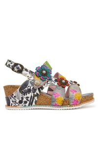 Laura Vita Sandały Bonito 37 Kolorowy. Materiał: skóra. Wzór: kolorowy #1