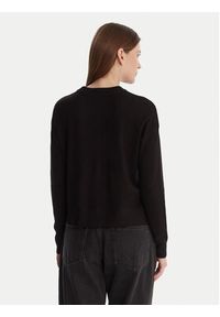 DKNY Sweter P5MSLJ92 Czarny Regular Fit. Kolor: czarny. Materiał: wiskoza