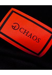 CHAOS BY MARTA BOLIGLOVA - Czarna bluza z bawełny z pomarańczowym logo. Kolor: czarny. Materiał: bawełna. Wzór: nadruk #2