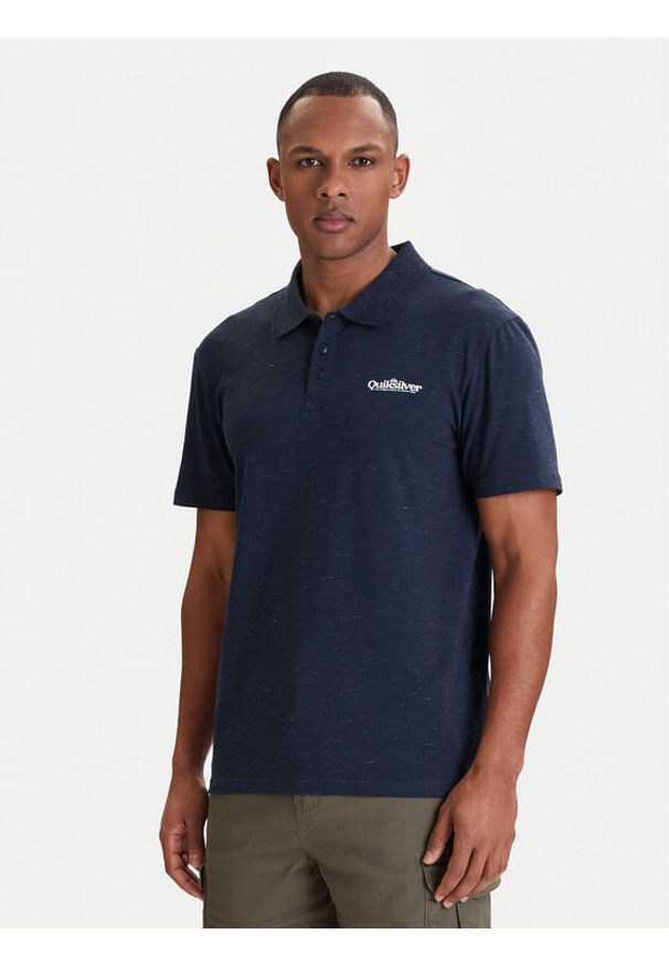 Quiksilver Polo EQYKT04420 Granatowy Regular Fit. Typ kołnierza: polo. Kolor: niebieski. Materiał: bawełna