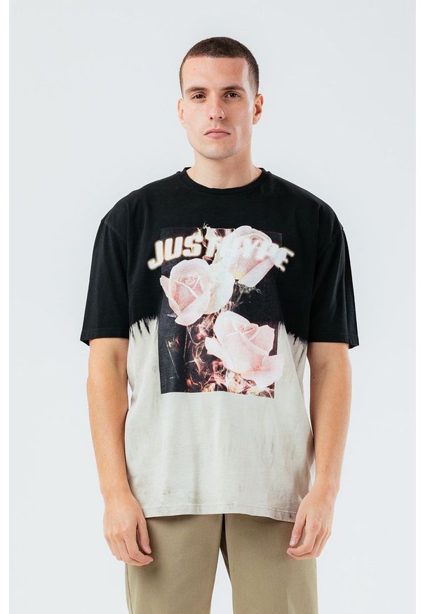 Hype T-shirt bawełniany kolor czarny z nadrukiem. Okazja: na co dzień. Kolor: czarny. Materiał: bawełna. Wzór: nadruk. Styl: casual