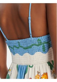 Seafolly Sukienka letnia Viva Vacation 55673-DR Błękitny Regular Fit. Kolor: niebieski. Materiał: len. Sezon: lato #5