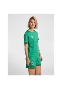 Damski jersey Hummel Lead. Kolor: zielony. Materiał: jersey. Wzór: nadruk