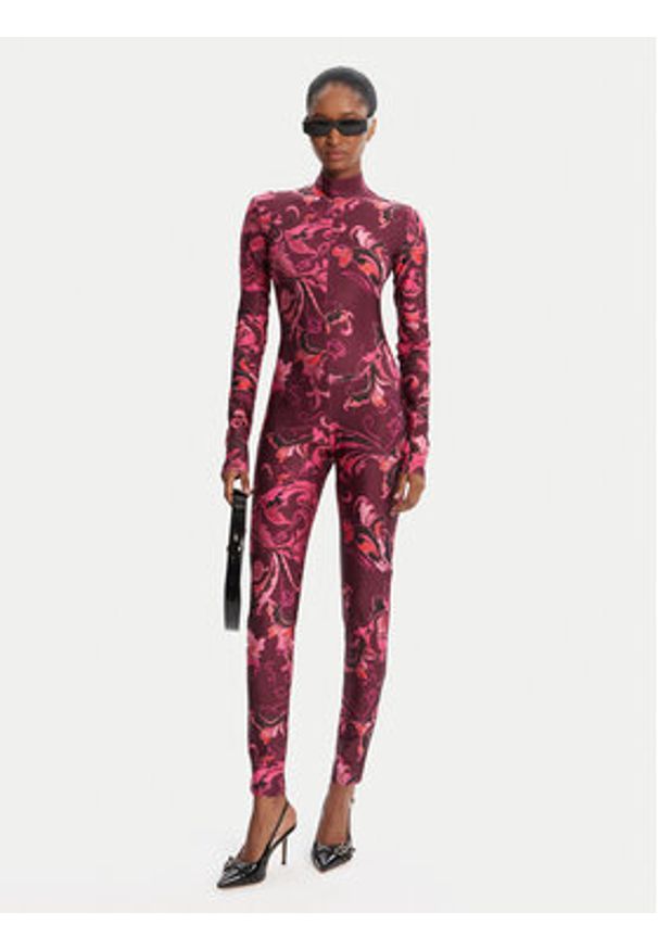Versace Jeans Couture Kombinezon 79HAN006 JS501 Różowy Slim Fit. Kolor: różowy. Materiał: syntetyk