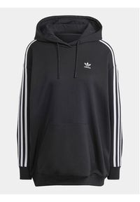 Adidas - adidas Bluza adicolor 3-Stripes IU2418 Czarny Oversize. Kolor: czarny. Materiał: bawełna #4
