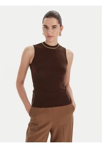 Marciano Guess Sweter 5BGR03 5782Z Brązowy Regular Fit. Kolor: brązowy. Materiał: syntetyk
