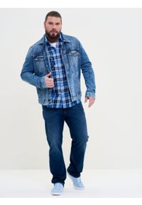 Big-Star - Koszula męska z linii Authentic w kratę niebieska Kilarsi 402. Typ kołnierza: kołnierzyk klasyczny. Kolor: niebieski. Materiał: jeans, materiał, bawełna. Długość rękawa: długi rękaw. Długość: długie. Sezon: lato. Styl: klasyczny #8