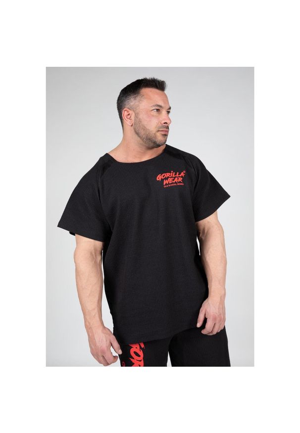 GORILLA WEAR - Augustine Stary trening szkolny Top - Czarny/Czerwony. Kolor: czerwony, wielokolorowy, czarny. Sport: fitness