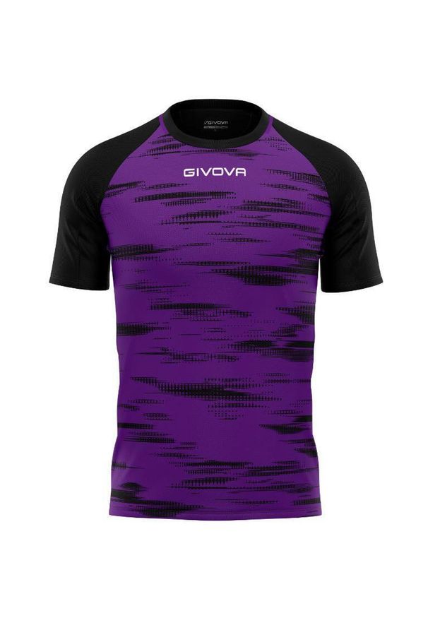 Givova Pixel Sport T-shirt Fioletowo-Czarny - Lekki i Oddychający. Kolor: fioletowy, czarny, wielokolorowy. Sport: piłka nożna