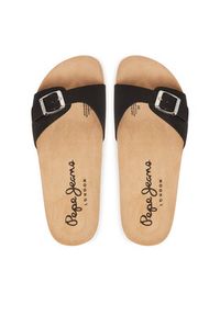Pepe Jeans Klapki PLS90616 Czarny. Kolor: czarny. Materiał: skóra